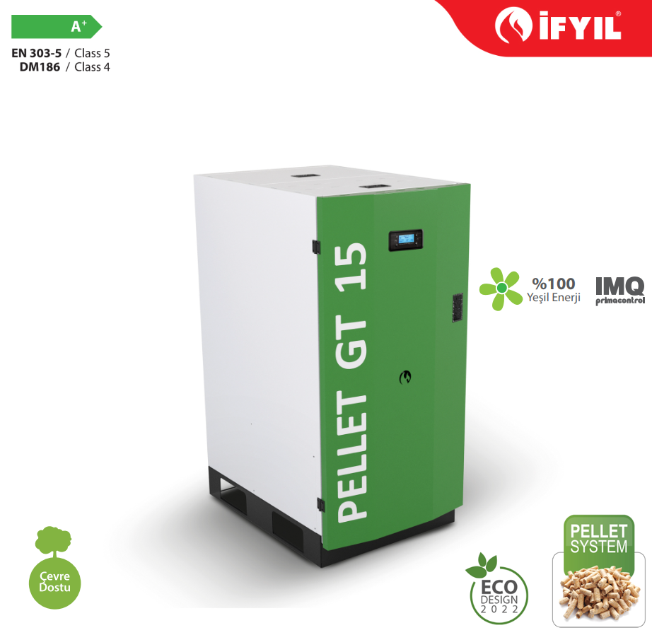 İfyıl Pellet Gt 15 Plus Pellet Yakıtlı Kalorifer Kazanı